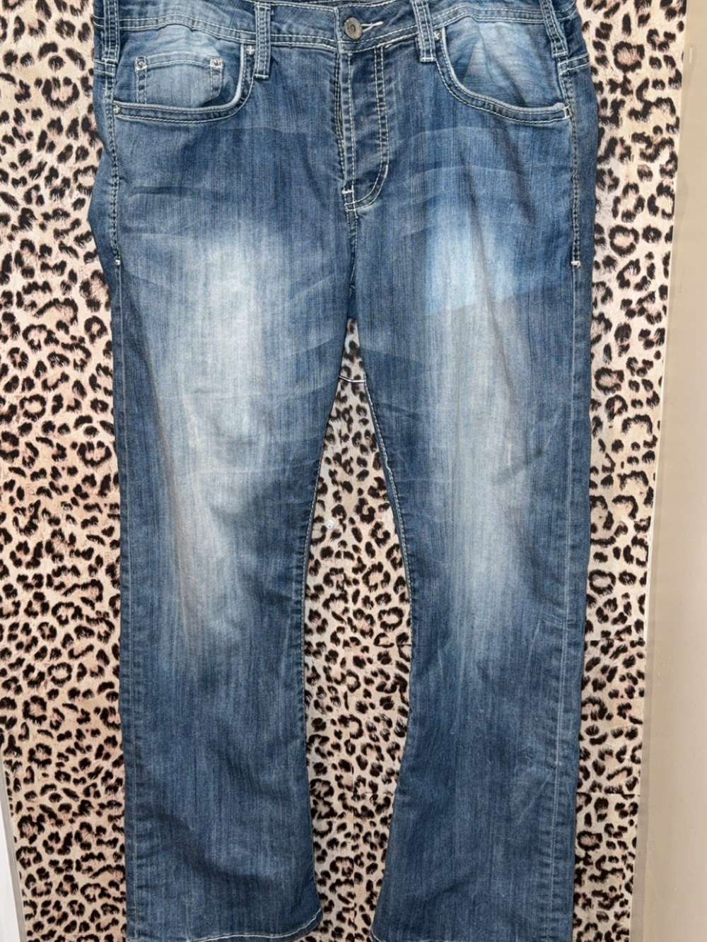Buffalo David Bitton Men's Light Blue Bootcut Jeans